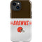 NFL Cleveland Browns White Striped iPhone 15 Impact Case